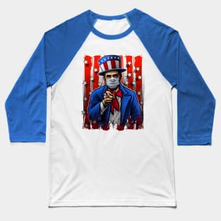 Abraham Lincoln Masked Baseball T-Shirt